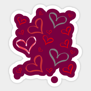 Fasbytes Valentines Hearts Sticker